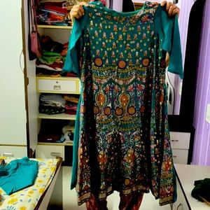 Green georgette suit